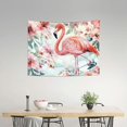 thumbnail image 2 of Flamingo flowers watercolor painting wall art Tapestry, Polyester for Living Room Bedroom Dorm Decoration, Tapestry Suitable for hanging for decorative wall hanging, decorative bedroom, living, 2 of 6