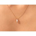 thumbnail image 3 of Certified 3 Carat Emerald Cut D/VVS1 Natural Moissanite Solitaire Pendant With 18" Chain 14K Yellow Gold Plated Silver, 3 of 3