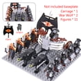 thumbnail image 3 of Figuras MOC de Lotr medievales, Lobos negros, carros montados, legión, Lotte, muñecas de acción, muñecas de ladrillo, bloques de construcción ensamblados, juguetes, 3 of 4