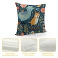 thumbnail image 4 of Nawypu  Pillow Covers Cartoon Forest Animals and Plant Owl Rabbit Fox Frog Pillow Case Cushion Cover for Home Decor Square Pillowcase, 4 of 5