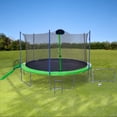 thumbnail image 2 of 16FT Trampoline with Slide , Outdoor Trampoline Secure Fun for Kids and Adults with Enclosure Net and Ladder, Football Goal, Backboard, 2 of 9