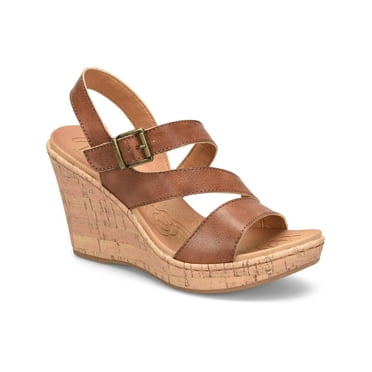 B.O.C. Womens Schirra Strappy Adjustable Wedge Sandals