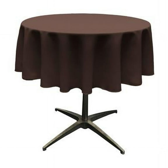 TCpop58R-BrownP22 Polyester Poplin Tablecloth, Brown - 58 in. Round