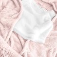 thumbnail image 6 of ZyeKqe Fuzzy Fleece Pajamas Sets 3 Piece Outfits Hooded Open Front Sherpa Cardigan Crop Top with Shorts Loungewear, 6 of 6