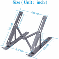 thumbnail image 2 of Laptop Holder Riser Computer Stand, Adjustable Aluminum Foldable Portable Notebook Stand, Compatible with MacBook Air Pro, HP, Lenovo, Dell, More 10-15.6 Laptops and Tablets Black, 2 of 7