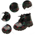 thumbnail image 5 of CAICJ98 Boots for Toddler Girls Kid Waterproof Outdoor Fall Winter Combat Booties Leather Comfort Shoes Girl Ankle Boots Black,6.5(Toddler/Little Kid), 5 of 7