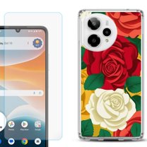 Phone Case for Cricket Icon Pro 2026, with Screen Protector, by OneToughShield - Radiant Rose