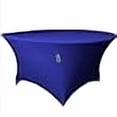 thumbnail image 3 of LA Linen Nappe Ronde en Spandex, 48 Pouces Ronde 30 Pouces de Haut, Bleu Royal, 3 of 3
