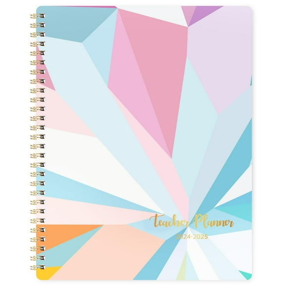 Teacher Lesson Planner 2023-2024 - Academic Planner from July 2023 - June 2024, 8" x 10", 2023-2024 Teacher Planner with Quotes - Color Blocking