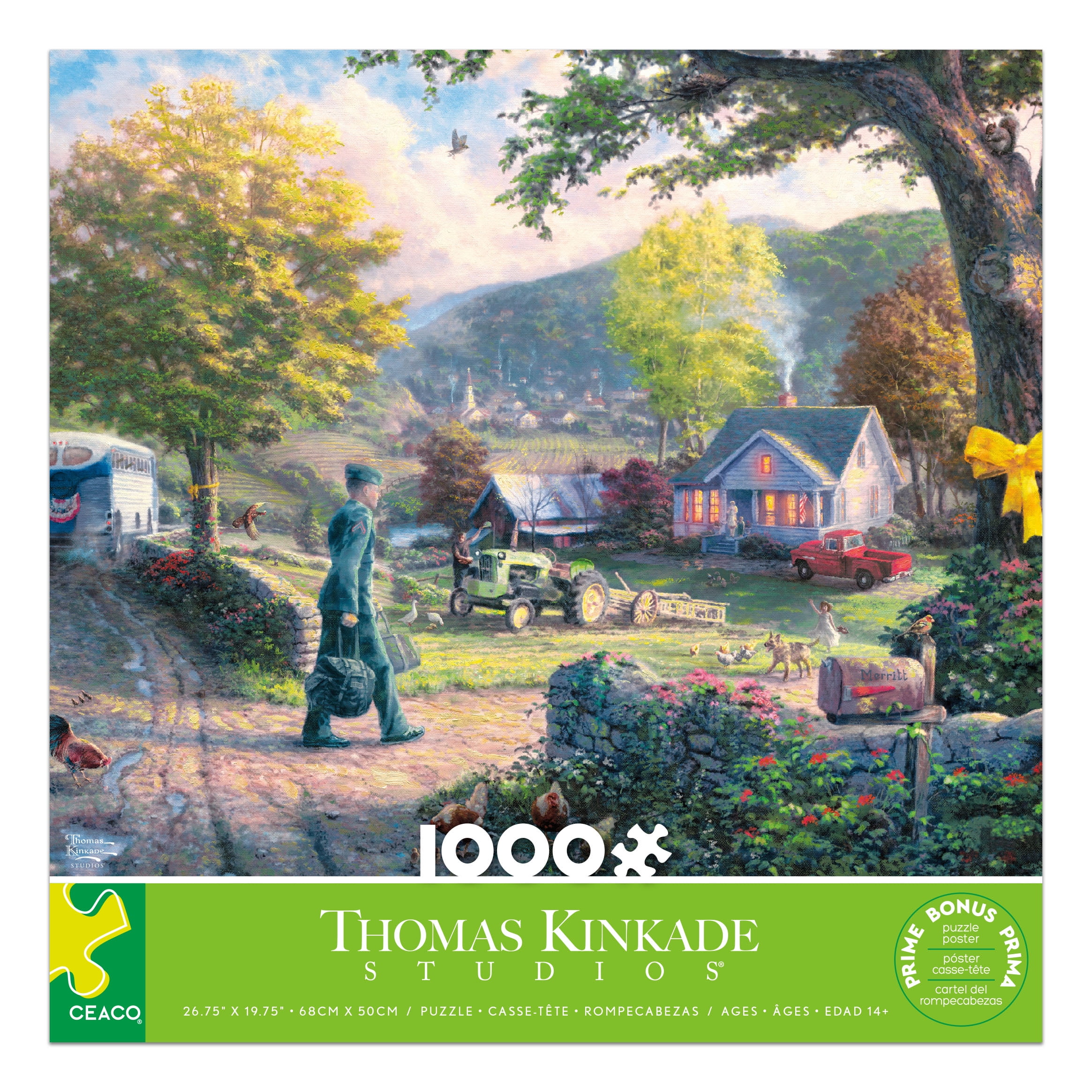 Ceaco Thomas Kinkade Homecoming Hero 1000-Piece Interlocking Jigsaw Puzzle for Adults Ages 14+