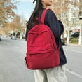 thumbnail image 6 of Large Capacity Bookbag Solid color pure color backpack,Red, 6 of 9