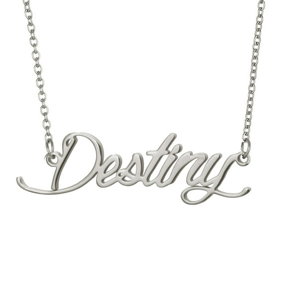 Handwritting Destiny Name Chain Necklace Stainless Steel Jewelry Valentine Gift