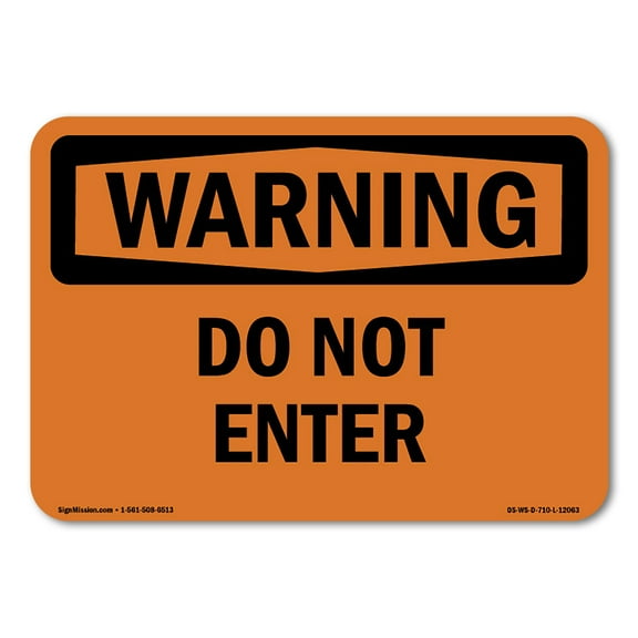 OSHA WARNING Sign - Do Not Enter | Decal | Protect Your Business, Construction Site, Warehouse & Shop Area | Made in the USA