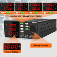 thumbnail image 2 of Fuente de alimentación de laboratorio programable 30 V/10 A Fuente de alimentación de escritorio ajustable con 4 conjuntos de almacenamiento y RS232, 2 of 7