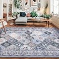 thumbnail image 3 of Jamfeel Modern Abstract Rugs for Living Room Retro Print Low Pile Washable Rug Non-slip Carpet Room Decor 6'x9' Blue, 3 of 6