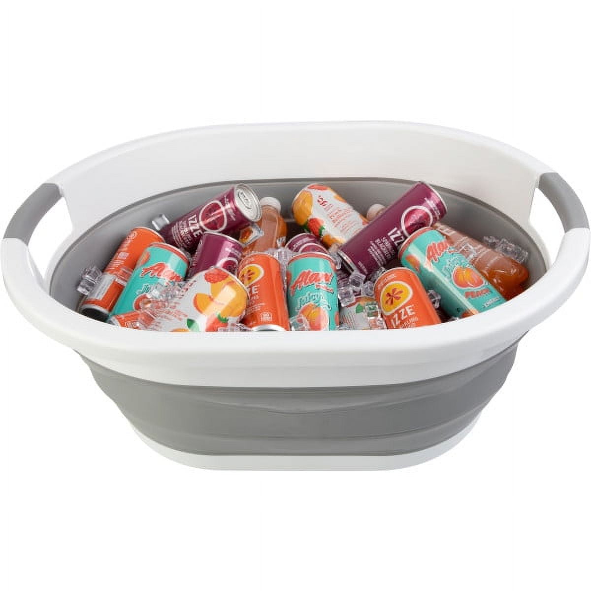 Wakeman 10.3 gal Portable Laundry Basket, Gray