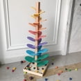 thumbnail image 2 of Strictly Selected Music Tree Rainbow Petals Building Blocks Wisdom Tree Ball Track Wooden Children‘s Educational Singing Tree Toys, 2 of 6