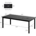 thumbnail image 3 of Qinaqin 70.8-Inch Industrial Negro cm de Profundidadining Mesa para 6 Mortise y Tenon Profundidadsign Robusto Metálico Legs Perfect Sala Oficina en Casa o Living, 3 of 7