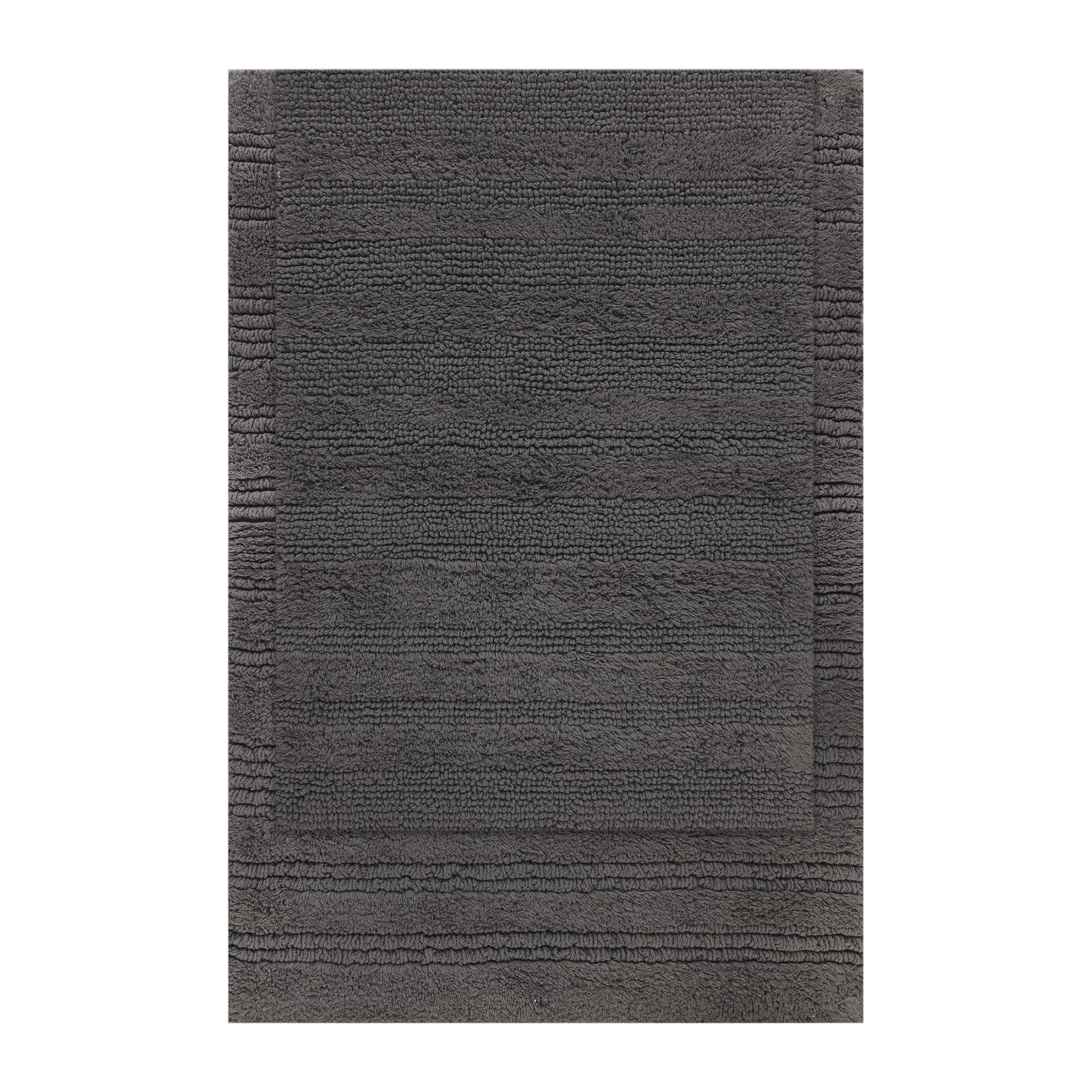 Better Homes & Gardens 17x24 in/20x30 in Gray Cut & Loop Reversible 2Pc Bath Rug Set