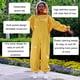 thumbnail image 3 of Toystoory Sombrero desmontable para seguridad, ropa de apicultor de cuerpo completo de algodón, protección de seguridad, disfraz de apicultor Jardín y Patio amarillo l, 3 of 6