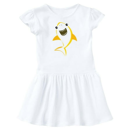 

Inktastic Cute Shark Little Shark Yellow Shark Gift Baby Girl Dress