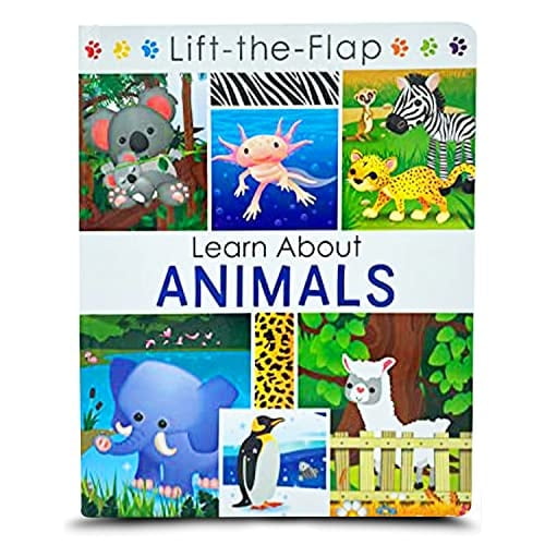 Pre-Owned Learn About Animals - Lift the Flap Activity Kids Books - Childrens Books, Toddler Books (Hardcover) 1648332935 9781648332937