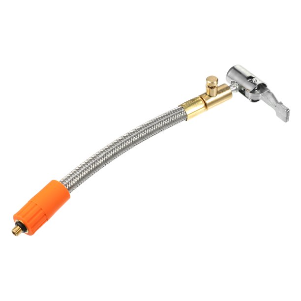 Adaptador de manguera de inflado de neum?ticos Flexible de 7,9 ", 1 Uds., mandril de aire de tama?o de rosca M6 con manguera para v?lvula de neum?tico est?ndar, rosca fina con v?lvula de liberaci?n de aire Unique Bargains mandriles para neumáticos de automóviles