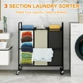 thumbnail image 6 of Ataucjin 2/3-Bag Laundry Sorter Cart Rolling Laundry Hamper With Lockable Wheels And Removable Bags 2/3 Section Large Laundry Basket Organizer Clothes Separator Hamper For Toys Storage, 6 of 6