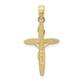 thumbnail image 4 of Auriga 14k Yellow Gold W/ Rhodium INRI Crucifix Cross Charm for Women (Length - 26mm, Width - 15mm), 4 of 6