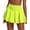 Neon Yellow, variant on PINSPARK Womens Tennis Skirts with 3 Pockets High Waisted Pleated Skirt Double Ruffle Athletic Golf Skorts Skirts Breathable Pickleball Skirt