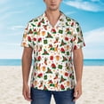 thumbnail image 2 of Balery Christmas Hat Cute Puppy Camisas hawaianas de manga corta para hombre, camisas playeras de corte holgado, camisas de vacaciones con botones,3X-Large, 2 of 7