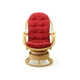 thumbnail image 6 of Java Lounge Swivel Rocking Chair with Red Cushion Natural Rattan Wicker Handmade, Natural, 6 of 6