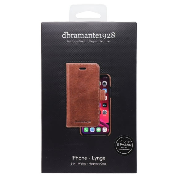 Lynge Full-Grain 2-in-1 Wallet   Magnetic Case for iPhone 11 Pro Max - Brown