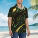 thumbnail image 3 of Balery Green Marble Camisas hawaianas de manga corta para hombre, camisas playeras de corte holgado, camisas de vacaciones con botones,Medium, 3 of 7