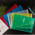Nvzia Plastic Legal Size Expandable Envelopes with String Tie Closure, Clear File Folders Poly