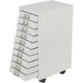 thumbnail image 5 of File Cabinet Mini 10 Tier Metal File Organizer Document Organizer with Wheel, Black Color, for Home Office, Office Desk File, 5 of 10