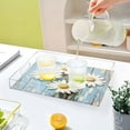 thumbnail image 6 of WOBOGO Elegant Daisy Acrylic Serving Trays 15.7x11.8 Inch Spill Proof Clear Decorative Organizer with Handle, 6 of 7