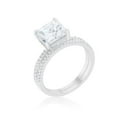 thumbnail image 1 of Womens Princess Solitaire Wedding Set Ring - Size 5, 1 of 1