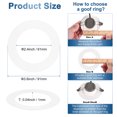 thumbnail image 3 of Uxcell 1-Pack Anillos Goof para Luces Empotradas de 2", 2.4" ID 3.6" OD Anillo de Recorte de Acero Duradero Montaje Flush Blanco, 3 of 6