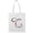 White, variant on Letter C Flower Bouquet 2 Tote Bag - Image by Shutterstock, One Size Cotton Canvas Tote Bag