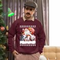thumbnail image 5 of Christmas Sweatshirt, Funny Santa with Cows Christmas Sweatshirt, Holiday Ugly Sweater, Festive Crewneck for Parties & Cow Lovers, 5 of 5
