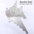 thumbnail image 4 of fastboy 4pcs L Bracket Corner Braces Thickened Table Shelf Partition Support Stainless Steel Brushed Finish Bookshelf Rack 250*150*24*4mm, 4 of 6