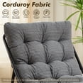 thumbnail image 5 of Villeston Outdoor Lounge Chair with Ottoman, Comfy Sling Recliner Chair with Puffy Cushion and Foot Stool,Dark Gray, 5 of 7