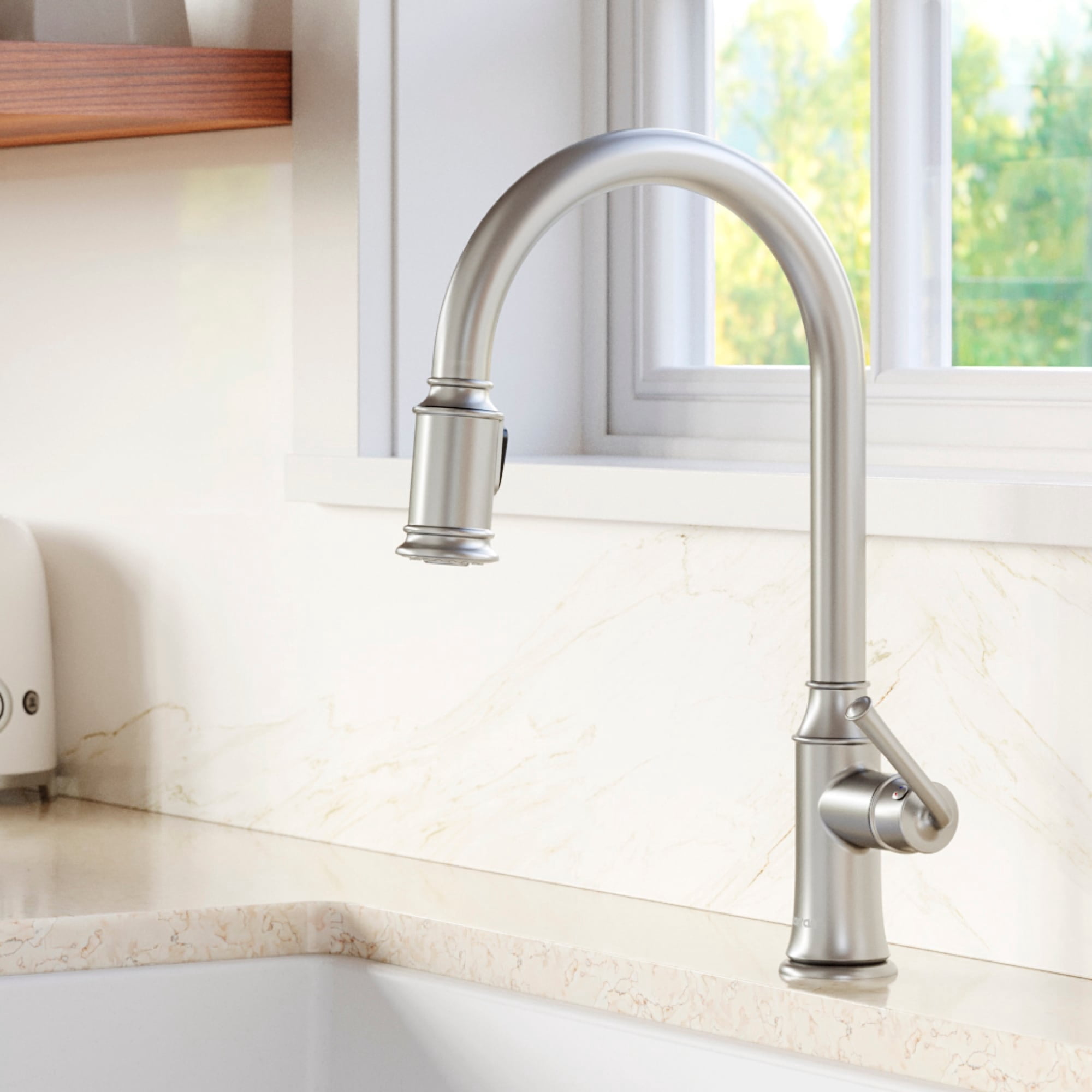 Karran Usa KKF310MB Auburn 1.8 GPM Single Hole Kitchen Faucet - Black