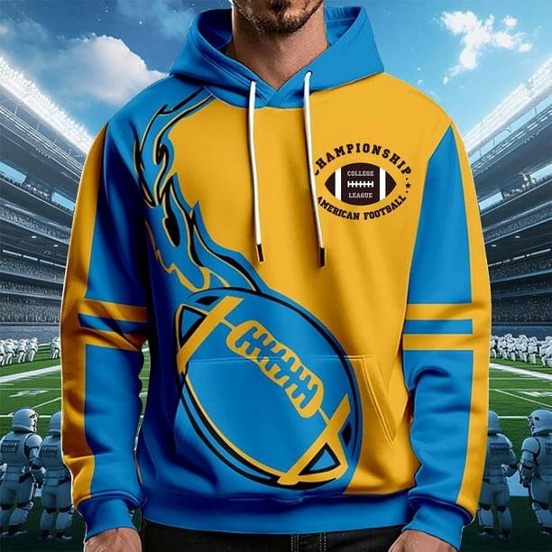 WILLBEST Sudaderas Deportivas para Hombre, Sudaderas con Capucha De Rugby y Fútbol para Hombres y Mujeres, Sudaderas Casuales con Cuello y Cordón, Sudadera con Capucha De Manga Larga XXXXXGrande
