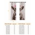 thumbnail image 6 of Brown Cow Blackout Curtains for Bedroom/Living Room, Vintage Animals Spring Floral Wooden Thermal Insulated Kitchen Drapes with Grommets, Light Blocking Window Treatment, 2 Panels 42" x 45", 6 of 7