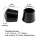 thumbnail image 2 of Protector de pies de muebles de goma para patas de silla, tapa final única de 32 mm, diámetro interior de 1 1/4", 2 of 7