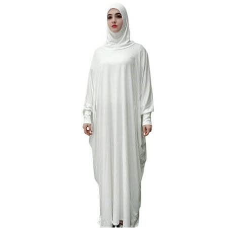 

Ramadan Headgear robes color bat Solid Dress Women sleeve Cardigan Clothes Vintage Lace Bodice Nightgown Dress Hijab for Women Full Face Scarf Women Fashion