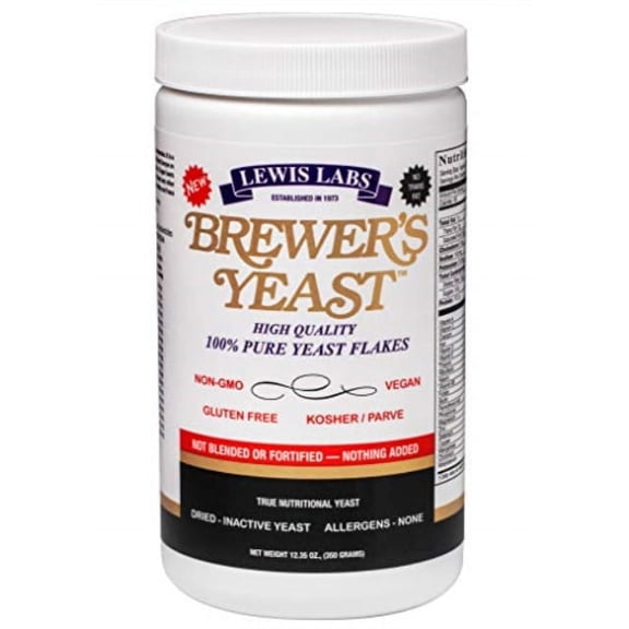 Brewers Yeast Flakes for Lactation Cookies, Breastfeeding Supplement, Non-Fortified, Unsweetened, Kosher, Gluten Free, Vegan, 1 Pack