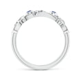 thumbnail image 2 of ANGARA Natural Vintage Style Blue Sapphire and Diamond Flower Scroll Ring in 14K White Gold for Women (Size-2mm) | September Birthstone, Anniversary, Jewelry Gift for Women | Natural Sapphire Ring, 2 of 10